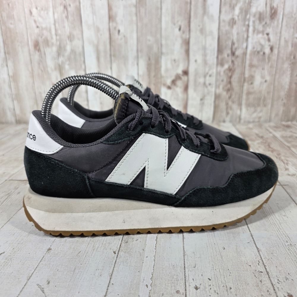 New Balance 237 Womens Sneakers Grey Black Suede Nylon WS237NB Size 7.5